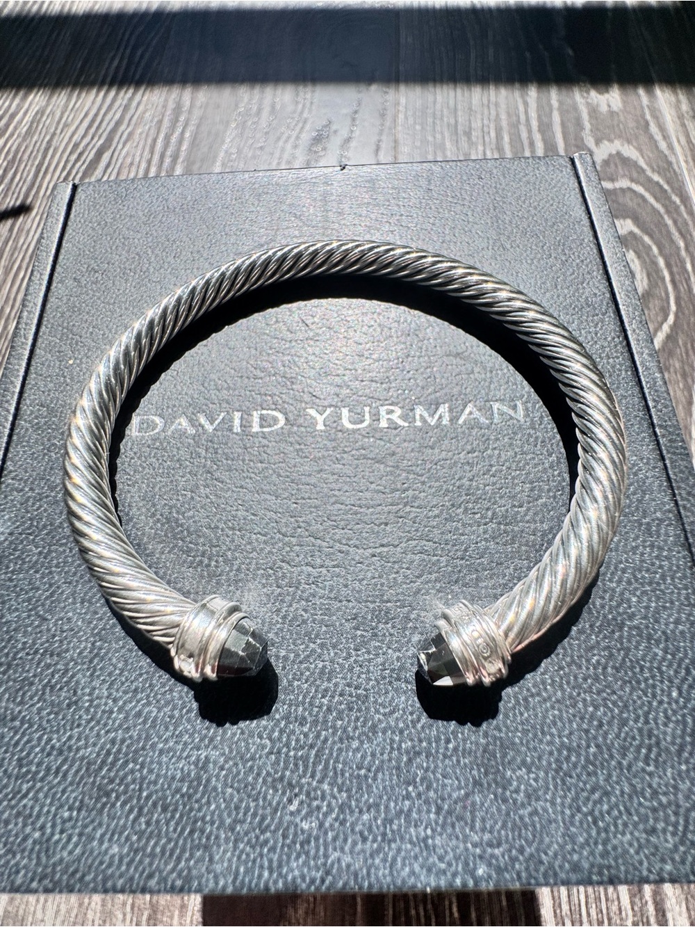 David Yurman  Cable Classics Princess Bracelet with Pavé Diamonds & Hematite 5mm - Picture 3 of 6